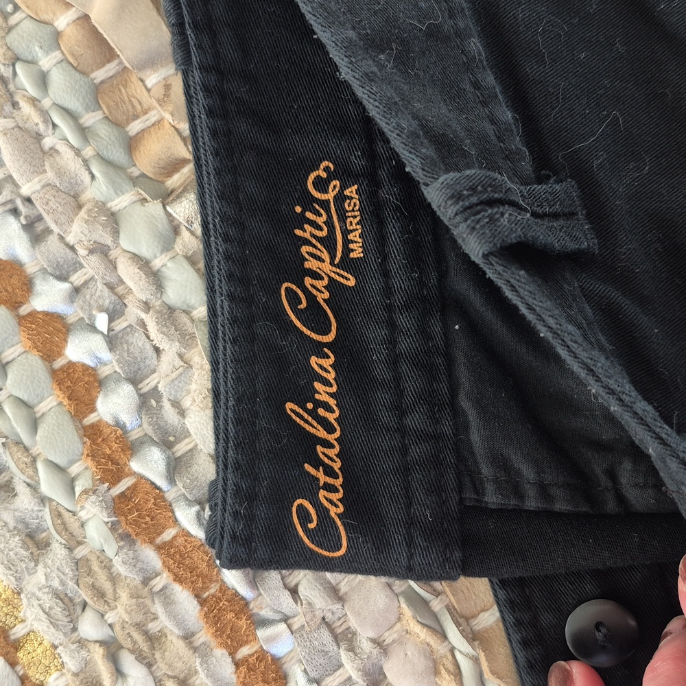 Black cotton Crop pants